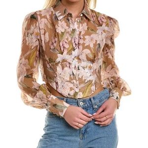 Bardot Valentina Corset Top in Lily Floral